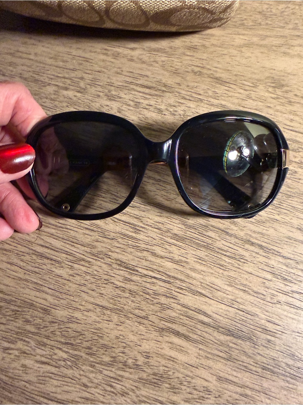 Coach Oversized Black Sunglasses and Case